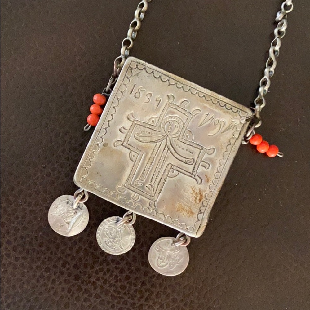 1839 stamped keepsake silver necklace religious - Picture 2 of 8
